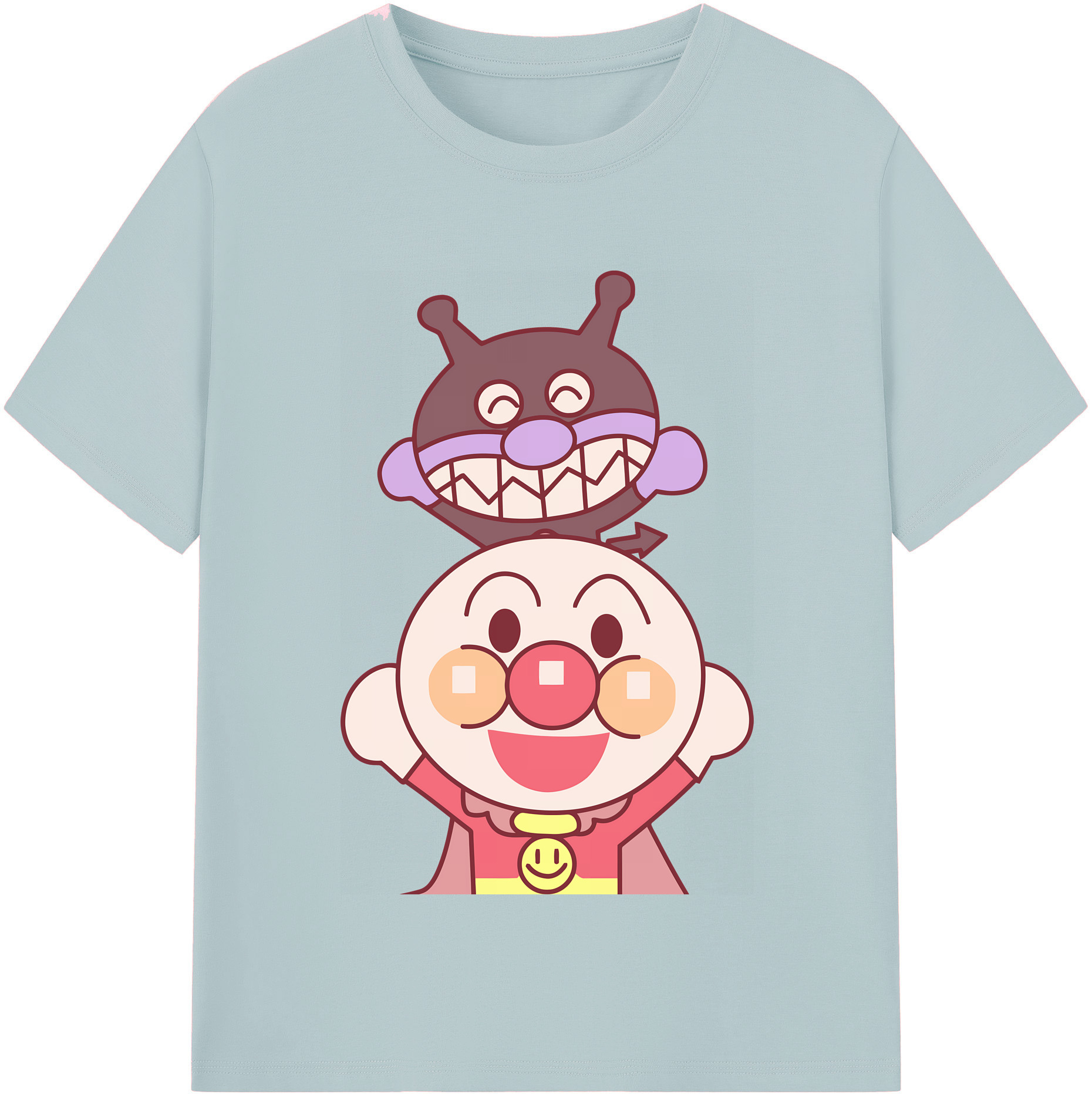 （画像用） アンパンマン Anpanman 綿100％半袖Tシャツ（フロントプリント）